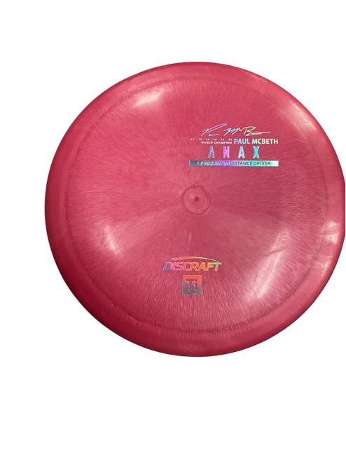 Vist Large View of Product Image Which is Used Discraft TITANIUM ANAX MCBETH Disc Golf Driver Pink 174g