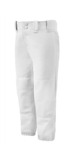 Vist Large View of Product Image Which is New GIRLS MEDIUM WHITE BELTED SOFTBALL PANTS