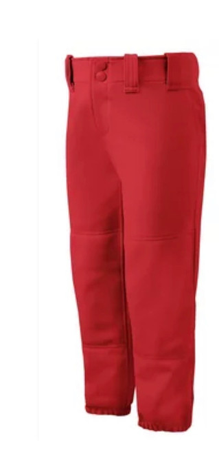 Vist Large View of Product Image Which is New GIRLS LARGE RED BELTED SOFTBALL PANTS