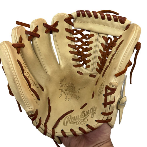 Vist Large View of Product Image Which is Used Rawlings PROR205-4CT BB/SB Glove LH Throw Tan 11 3/4"