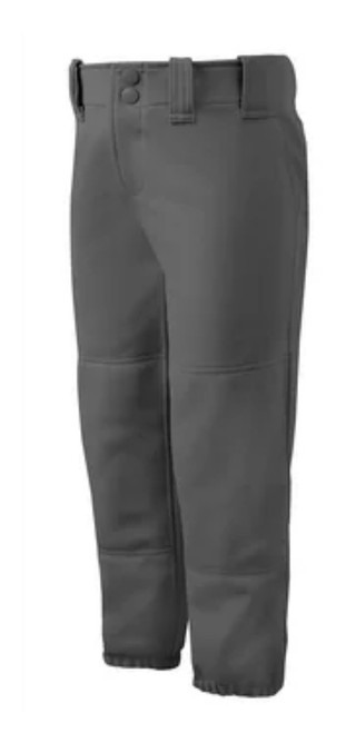 Vist Large View of Product Image Which is New GIRLS XLARGE CHARCOAL BELTED SOFTBALL PANTS