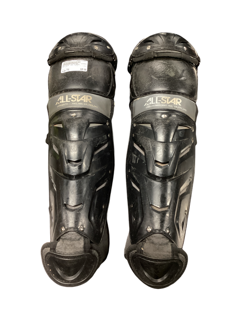Vist Large View of Product Image Which is Used All-Star LEG GUARDS Catchers Leg Guards Black Youth