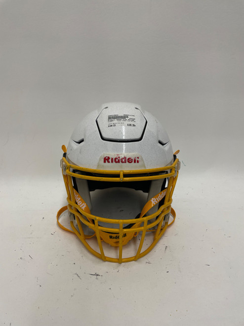 Vist Large View of Product Image Which is Used Riddell SPEED FLEX R41195 FB Helmet White And Gold LG