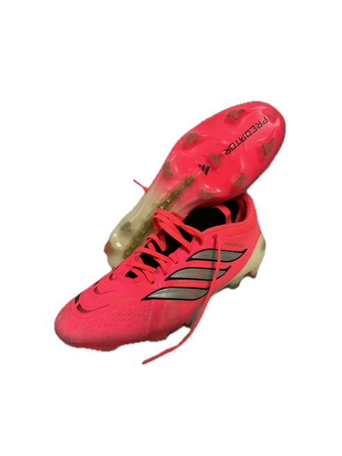 Vist Large View of Product Image Which is Used Adidas PREDATOR ELITE Soccer Cleats Pink Senior 10.5