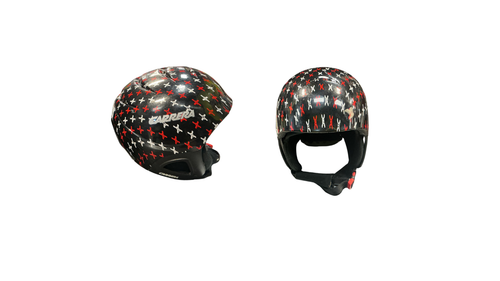 Vist Large View of Product Image Which is Used Carrera Snowsport Helmet Youth White/Black/Red SM
