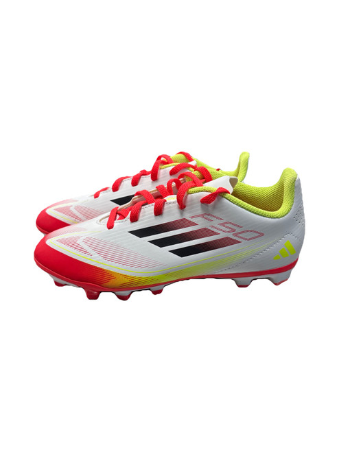 Vist Large View of Product Image Which is Used Adidas Soccer Cleats White Junior 03.5