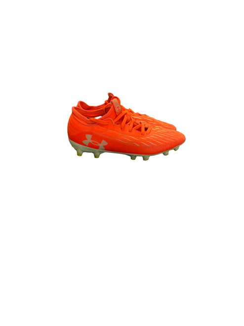 Vist Large View of Product Image Which is Used Under Armour Soccer Cleats Orange Youth 06.0
