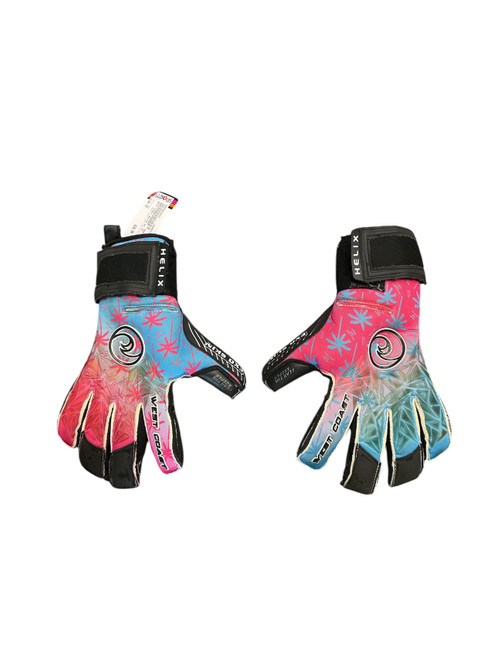 Vist Large View of Product Image Which is Used WEST COAST HELIX SZ 10 Soccer Goalie Gloves Pink 10