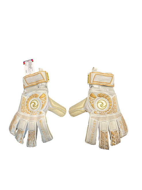 Vist Large View of Product Image Which is Used WEST COAST KONA SZ 10 Soccer Goalie Gloves White 10