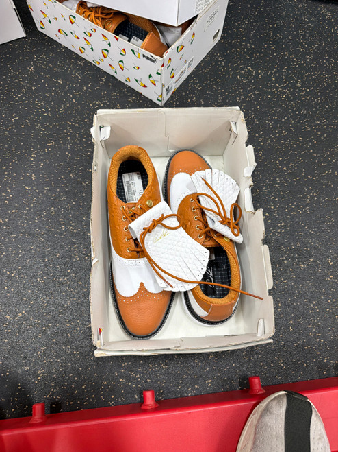 Vist Large View of Product Image Which is Used Puma ARNOLD PALMER COLLECTION Mens Golf Shoes Brown Senior 9.5