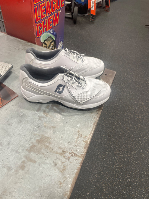 Vist Large View of Product Image Which is Used Foot Joy Mens Golf Shoes White Senior 8