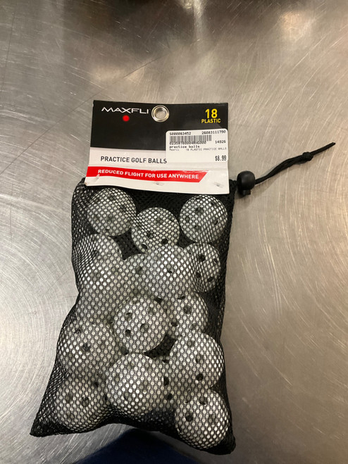 Vist Large View of Product Image Which is Used Maxfli 18 PLASTIC PRACTICE BALLS Golf Accessory