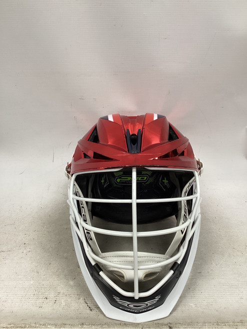 Vist Large View of Product Image Which is Used Cascade XRS PRO Lacrosse Helmet Red One Size