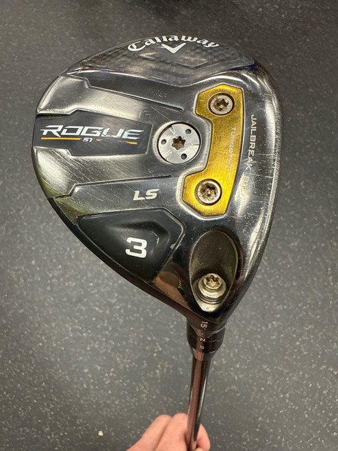 Vist Large View of Product Image Which is Used Callaway ROGUE ST LS Mens Fairway Wood RH 3 Wood