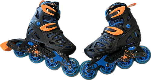 Vist Large View of Product Image Which is Used RollerDerby ADJUSTABLE Junior Rec Fitness Skates Black Adjustable