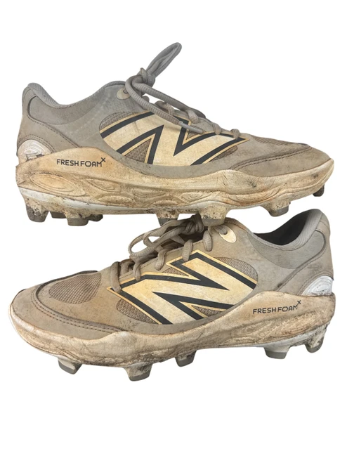 Vist Large View of Product Image Which is Used New Balance GREY CLEATS BB/SB Cleats Grey Senior 6.5