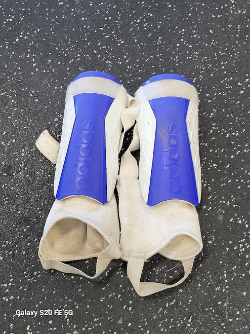 Vist Large View of Product Image Which is Used Adidas Soccer Shin Guards Junior Royal Blue SM