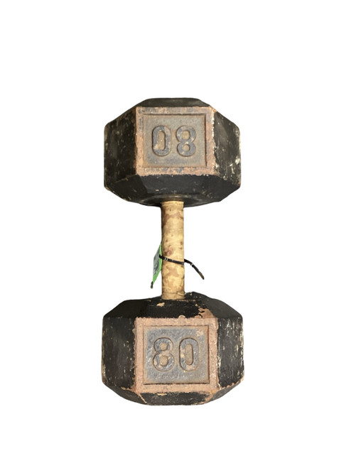 Vist Large View of Product Image Which is Used Hex Dumbbell (Each) 80 lb
