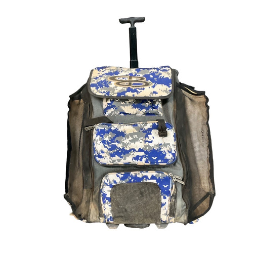 Vist Large View of Product Image Which is Used BoomBah BOOMBAH PLAYER WHEELED BAG BB/SB Player Wheeled Bag Navy Blue