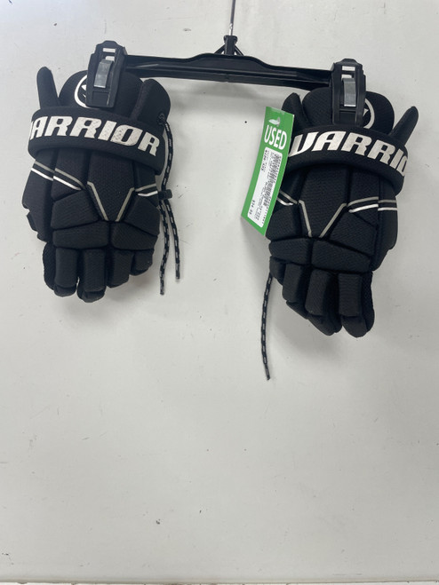 Vist Large View of Product Image Which is Used Warrior BURN PEANUT Lacrosse Gloves Junior Black XXS