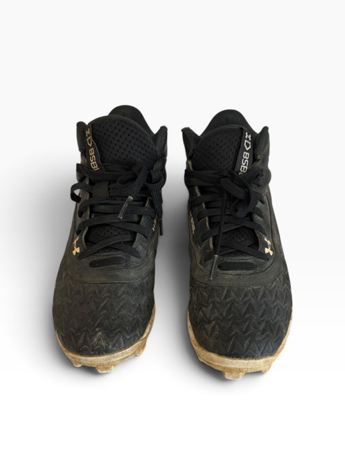 Vist Large View of Product Image Which is Used Under Armour BB CLEAT BB/SB Cleats Black Junior 03.5