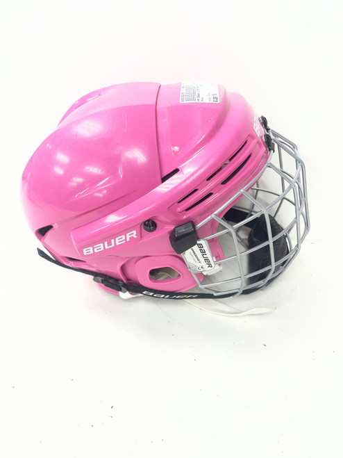 Vist Large View of Product Image Which is Used Bauer 2100 JR Helmet Cage Combo Pink XS