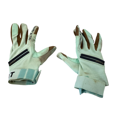 Vist Large View of Product Image Which is Used Warstic BB/SB Batting Gloves Turquoise LG