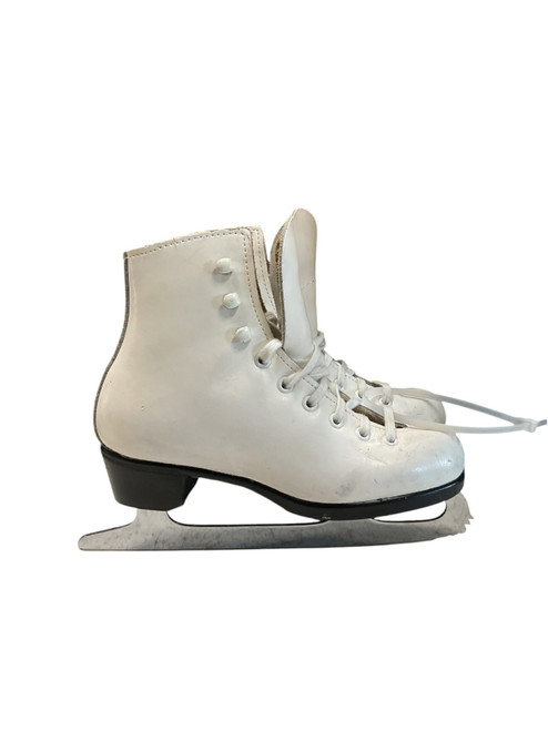 Vist Large View of Product Image Which is Used Riedell FIGURE SKATE SZ Y13 Girls Figure Skate White Youth 13.0