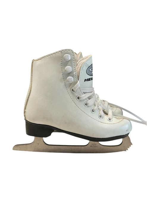 Vist Large View of Product Image Which is Used Hespeler FIGURE SKATE SZ Y 11 Girls Figure Skate White Youth 11.0