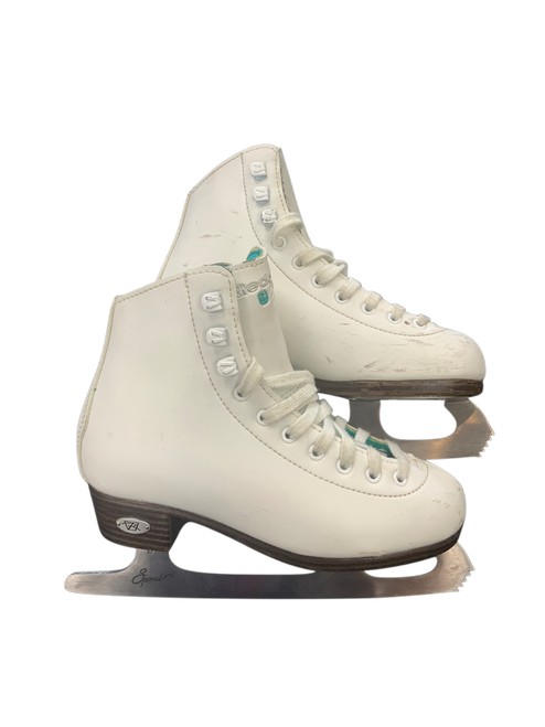 Vist Large View of Product Image Which is Used Riedell 10W OPAL Girls Figure Skate White Junior 02