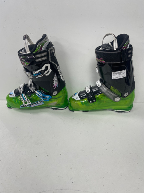 Vist Large View of Product Image Which is Used Nordica FIRE ARROW F1 Mens DH Ski Boot Black And Green 285 MP - M10.5 - W11.5