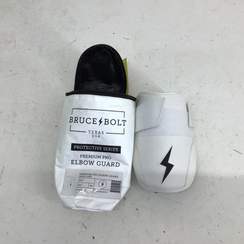 Vist Large View of Product Image Which is Used BRUCE BOLT SR PREMIUM PRO ELBOW GUARD BB/SB Elbow Protector White