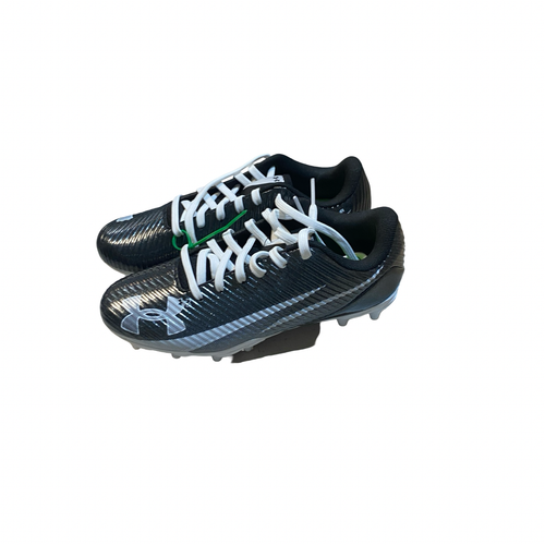 Vist Large View of Product Image Which is Used Under Armour Jr FB Cleats Black Junior 04
