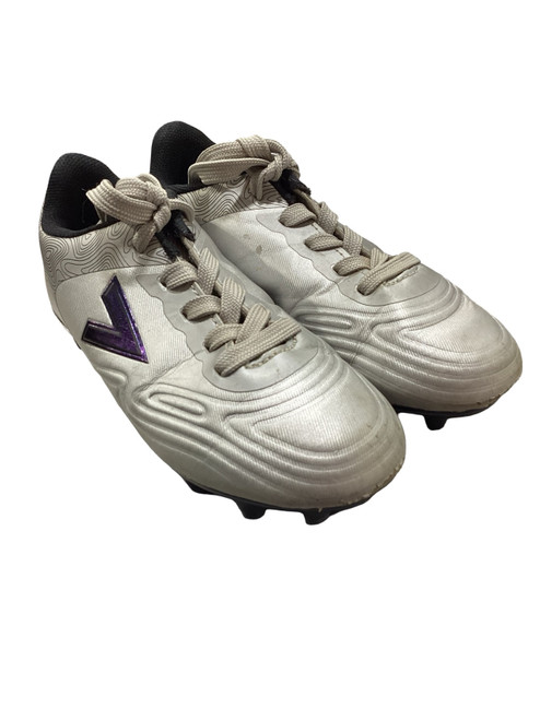 Vist Large View of Product Image Which is Used Mitre Soccer Cleats Silver Youth 12.0