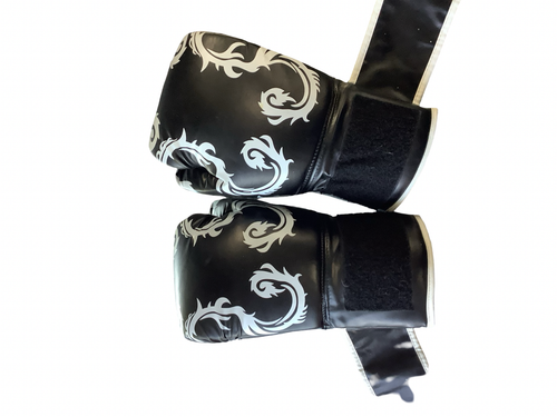 Vist Large View of Product Image Which is Used Boxing Gloves Black And White Senior