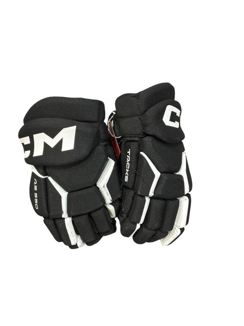 Vist Large View of Product Image Which is Used CCM AS 550 Junior Gloves Black 13"