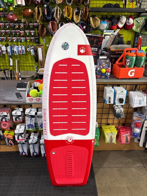 Vist Large View of Product Image Which is Used Liquid Force HAPPY PILLS J. REDMAN 5FT 4IN Surf Wakeboard Red 162 cm