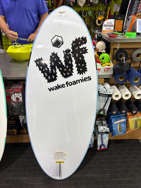 Vist Large View of Product Image Which is Used WAKE FOAMIES Surf Wakeboard Carolina Blue 133 cm