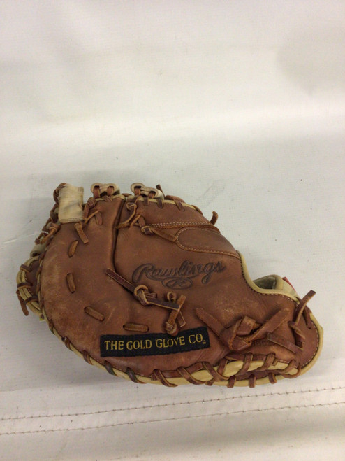Vist Large View of Product Image Which is Used Rawlings GG ELITE BB/SB First Base RH Throw Brown 12 1/2"