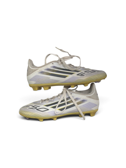 Vist Large View of Product Image Which is Used Adidas Soccer Cleats White Junior 05
