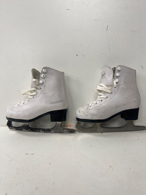 Vist Large View of Product Image Which is Used WinnWell FIG Girls Figure Skate White Youth 10.0