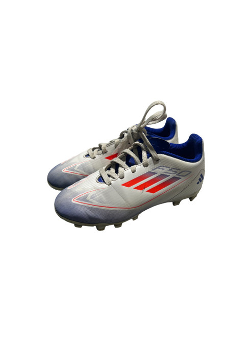 Vist Large View of Product Image Which is Used Adidas Soccer Cleats White Youth 13.0