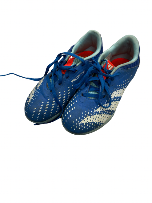 Vist Large View of Product Image Which is Used Adidas Soccer Turf Shoes Royal Blue Junior 02.5