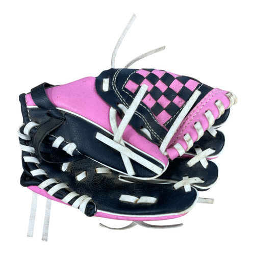 Vist Large View of Product Image Which is Used DICKS SPORTING GOODS BB/SB Glove RH Throw Black And Pink 9"