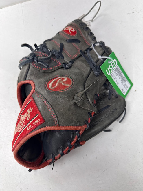 Vist Large View of Product Image Which is Used Rawlings GAMER XLE BB/SB Glove RH Throw Black 11 3/4"