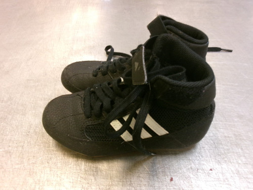 Vist Large View of Product Image Which is Used Adidas Wrestling Shoes Black Youth 11.0
