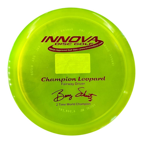 Vist Large View of Product Image Which is Used Innova CHAMPION LEOPARD PFN Disc Golf Driver Yellow