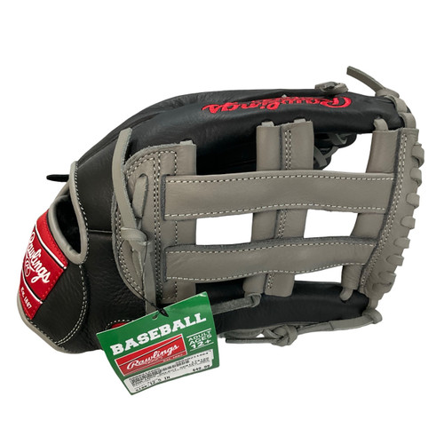 Vist Large View of Product Image Which is Used Rawlings SELECT SERIES WRS125HBGG BB/SB Glove RH Throw Black 12 1/2"