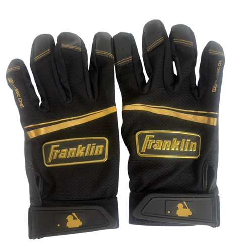 Vist Large View of Product Image Which is Used Franklin BB/SB Batting Gloves Black XL