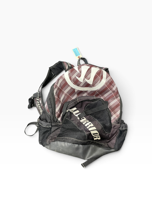 Vist Large View of Product Image Which is Used Warrior Lacrosse Player Backpack Wine Black, front view